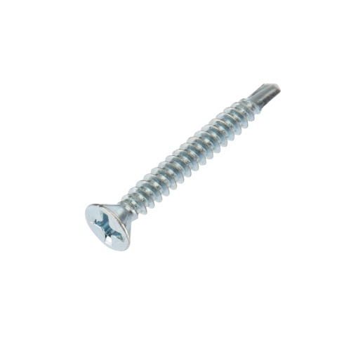 Саморез оконный KRANZ сверло, 3.9х32, белый цинк, короб (500 шт./уп.) | код KR-01-3722-0012 | KRANZ