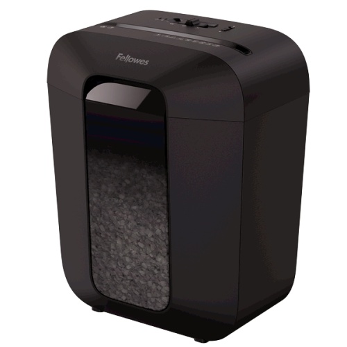 Шредер Fellowes PowerShred LX41 черный (секр.P-4) перекрестный 8лист. 17лтр. скрепки скобы пл.карты | код 1583188 | FELLOWES