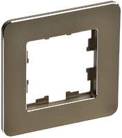 BRITE Рамка 1-мест. РУ-1-1-Бр металл латунь RE IEK | код BR-M12-M-01-K49 | IEK