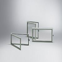 Окно алюминиевое 400x400x46mm, ширина рамы 35mm, с замком, 1шт. | код WIPX-44 | ETA