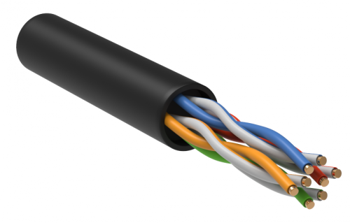 ITK Витая пара U/UTP 5E 4х2х24AWG LDPE черный (305м) РФ/С | код LC3-C5E04-139-S-R | ITK by IEK