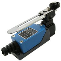 Выключатель путевой с поворотным регулируемым рычажным роликом RUICHI KZ-8108, NO-NC (4P), IP64, 5 А, 250 В, 15 мОм, корпус из сплава алюминия и цинка, головка пластмассовая | код 71471 | Ruichi