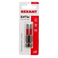 Бита шестигранная HEX-4*50 мм для шуруповерта сталь S2 (упак. 2 шт.) REXANT | код 92-0422-1 | REXANT