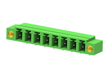 MC-PD5.08H03-F-0001 Разъем штекерный MC, угл. конт.,шаг 5.08мм, 3 конт., горизонт., с гайкой, зел., шт | код MC-PD5.08H03-F-0001 | SUPU
