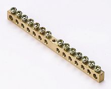 Шина нулевая 14 групп/крепеж по центру, сеч. 6x9 | код. 32003DEK | DEKraft