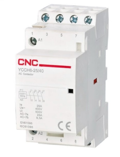 Модульный контактор YCCH6 25/30 25A 3P AC220В 3НО | код A060011 | CNC