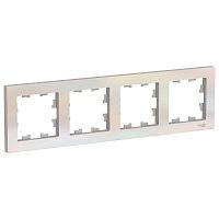 Рамка 4 поста ATLASDESIGN, жемчуг | код. ATN000404 | Schneider Electric