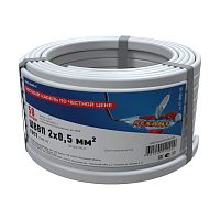 Провод ШВВП 2х0,5 мм кв, длина 50 метров, ГОСТ 7399-97 REXANT | код 01-8082-50 | REXANT