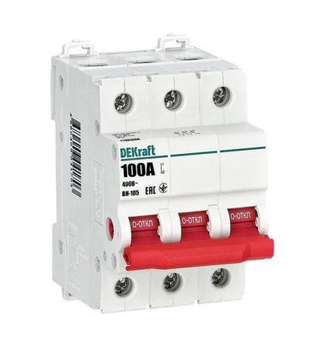 Выключатель-разъединитель 3Р 100А ВН-105 | код 17093DEK | DEKraft Выключатель-разъединитель 3Р 100А ВН-105 | код 17093DEK | DEKraft