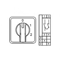 800 156, CS050107M, Трехпозиционные Переключатели (1-0-2), 0-1-2 50 A 60градус. | код 0.0.0.8.00156 | KLEMSAN