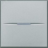 Axolute. Выключатель аксиальный одноклавишный 10А 250В. Винтовые клеммы. 2 модуля. Цвет Алюминий | код HC4001M2N | Legrand