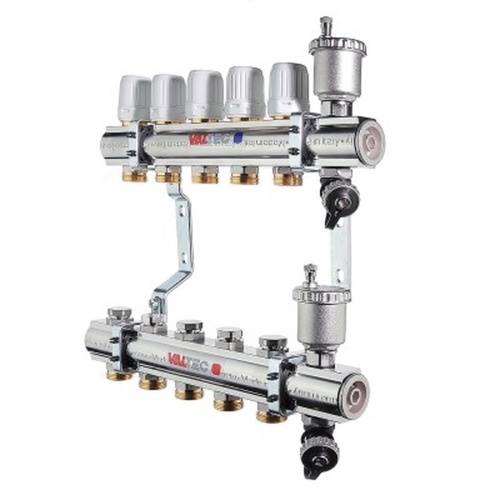 Коллекторная группа в сборе, 1"х8 вых. Евроконус 3/4" | код. VTc.594.EMNX.0608 | VALTEC