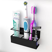 Держатель для хранения зубных щеток и аксессуаров для ванны, черный REXANT | код 38-0703 | REXANT