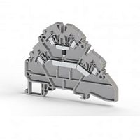 316 210, Клеммник 2-х ярусный пружинный, 2,5 мм.кв., с диодом, (бежевый), YBK2,5-2FD-A | код 0.0.0.3.16210 | KLEMSAN