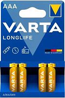 Батарея Varta Longlife LR03 Alkaline AAA (4шт) | код 846633 | VARTA