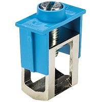 Наборные клеммы для N-проводников, тип фиксации провода: винтовой, номинальное сечение: 35 мм кв., цвет: синий, тип монтажа: шина 10х3 | код 30.494.4021.6 | Wieland