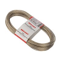 Трос стальной в ПВХ оплетке d=2,0 мм, прозрачный (моток 20 м) REXANT | код 09-5120 | REXANT