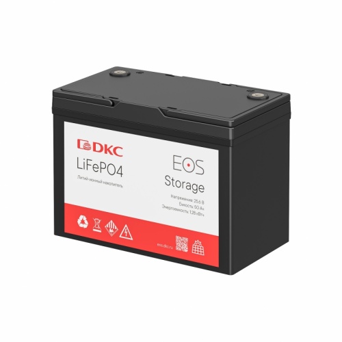 LFP накопитель энергии EOS Storage 25 В/50 Ач/1.28 кВтч, пл.корпус | код ESS025P050E | DKC