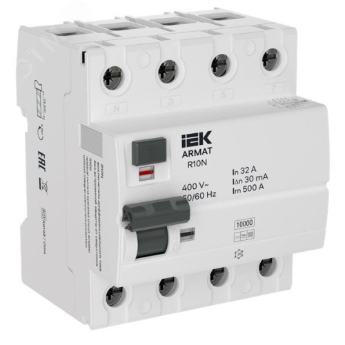 ARMAT ВДТ R10N 4P 80А 100мА тип B IEK | код AR-R10N-4-080B100 | IEK ARMAT ВДТ R10N 4P 80А 100мА тип B IEK | код AR-R10N-4-080B100 | IEK