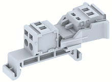 Разъем на 2 полюса штепсельного типа, монтаж на DIN-рейку TS 35, шаг 5,08 мм DPSC5.08WF-2W(G) | код 2302030200 | Elmex
