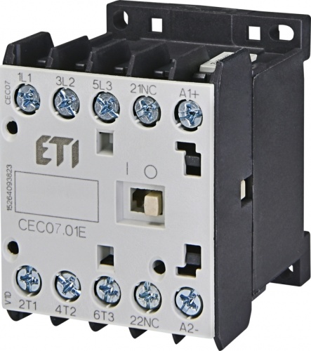 Контактор миниатюрный CEC 07.01 24V DC (7A, 3kW, AC3) | код 004641101 | ETI Контактор миниатюрный CEC 07.01 24V DC (7A, 3kW, AC3) | код 004641101 | ETI