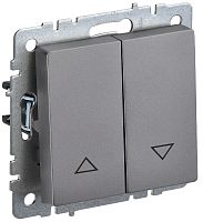 BRITE Выключатель жалюзи 10А ВС10-1-5-БрС сталь | код BR-V15-0-10-K46 | IEK