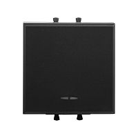 Инвертор одноклавишный модульный, Avanti, Черный матовый, 2 модуля | код 4412122 | DKC