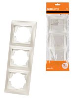 Рамка 3-х постовая вертикальная перламутр Лама TDM | код SQ1815-0834 | TDM