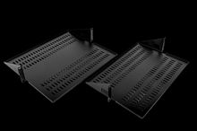 Полка для стойки перфорированная консольная 2U с центральным креплением, глубина 400 мм, цвет черный | код МС-40.2-9005 | ЦМО