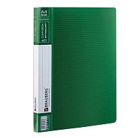 Папка 40 вкладышей BRAUBERG Contract, зеленая, вкладыши-антиблик, 0,7 мм, бизнес-класс, 221779 | код 221779 | BRAUBERG