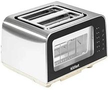 Тостер Kitfort КТ-6060 1100Вт бежевый/серебристый | код 1991952 | KITFORT
