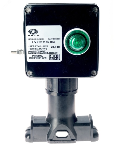 Коробка с индикацией на опоре для подключения или оконцевания 1 нагревательной секции | код Extherm sborka 1P/1L | EXTHERM