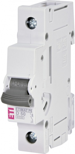 Авт. выключатель ETIMAT P6 1p D50 | код 1900055 | ETI Авт. выключатель ETIMAT P6 1p D50 | код 1900055 | ETI