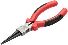 Круглогубцы ''Стандарт'', красно-черные пластиковые ручки, полированная сталь 165 мм | код 48445 | FIT