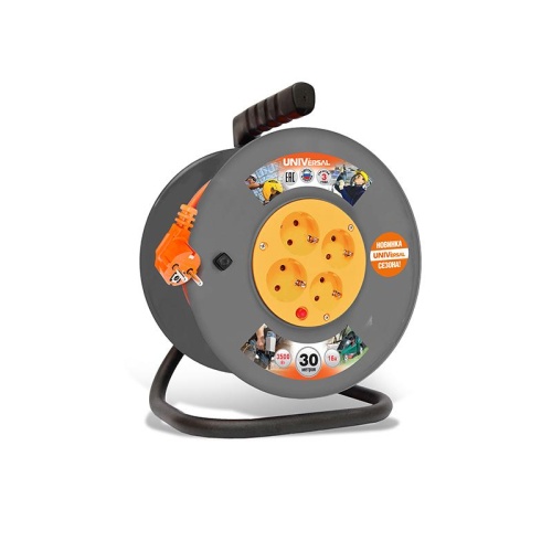 Удлинитель силовой 4х30м ПВС 3х1.5 16А ВЕМ-250 | код 9634157 | Universal