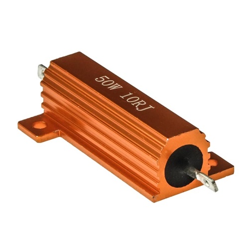 Мощный постоянный резистор RUICHI RX24 50W 5% 10R, алюминиевый корпус | код 107646 | Ruichi