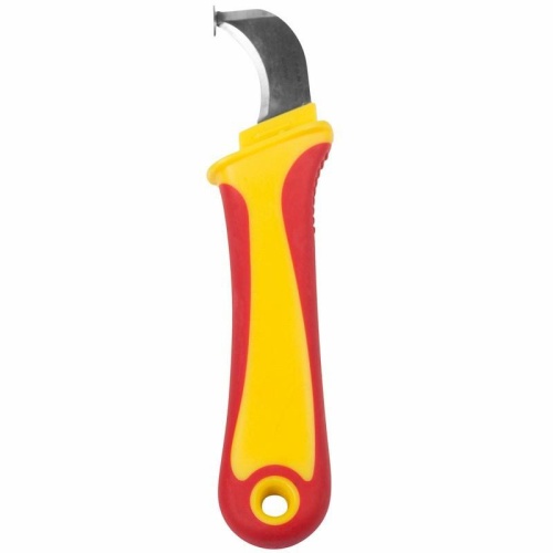 Нож монтажника нержавеющая сталь с "пяткой" | Код. 12-4935 | Rexant