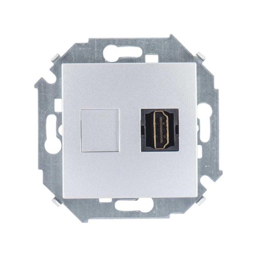 Розетка 15 HDMI алюминий | код 1591407-033 | Simon