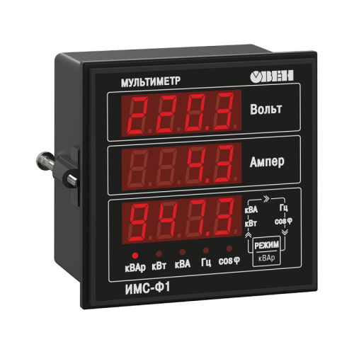Измеритель параметров сети однофазный (мультиметр) ИМС-Ф1.Щ1 | код 40287 | ОВЕН Измеритель параметров сети однофазный (мультиметр) ИМС-Ф1.Щ1 | код 40287 | ОВЕН