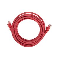 Патч-корд U/UTP, CAT 6, RJ45-RJ45, 26AWG, LSZH, красный, 5м REXANT | код 02-0293-5 | REXANT
