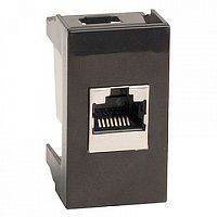 Розетка компьютерная 1xRJ45 Cat.5 VIVA, черный | код. 45248 | DKC