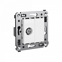 Розетка TV AVANTI, Проходная розетка, белое облако | код. 4400513 | DKC