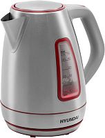 Чайник электрический Hyundai HYK-S3601 1.7л. 2000Вт серебристый/красный (корпус: нержавеющая сталь) | код 1502894 | HYUNDAI