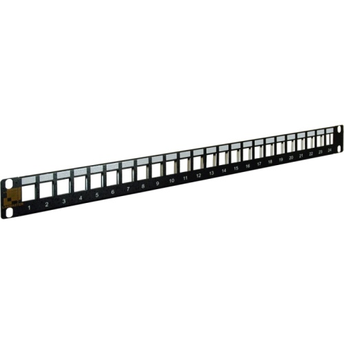 Патч-панель наборная 19 компактная, экранированная, 24 порта, 0.5U | код LAN-PPC24OK-STP | LANMASTER