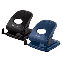 Дырокол металлический BRAUBERG Style, до 40 листов, ассорти (синий/черный), 220947 | код 220947 | BRAUBERG