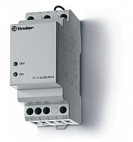 Контрольное реле для 1-фазных сетей, пониженное/повышенное напряжение, фиксированные регулировки, выход 1CO 10А, модульное, ширина 35мм, степень защиты IP20 | код 711182300010 | FINDER