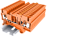 TPK2.5-2-OG Клемма TP 1-1 с ножевым размыкателем, Push-in, сеч. 2.5мм2, оранж., шт | код TPK2.5-2-OG | SUPU