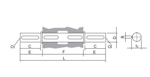 Вал двусторонний для редуктора 63A | код K0705029 | INNOVARI