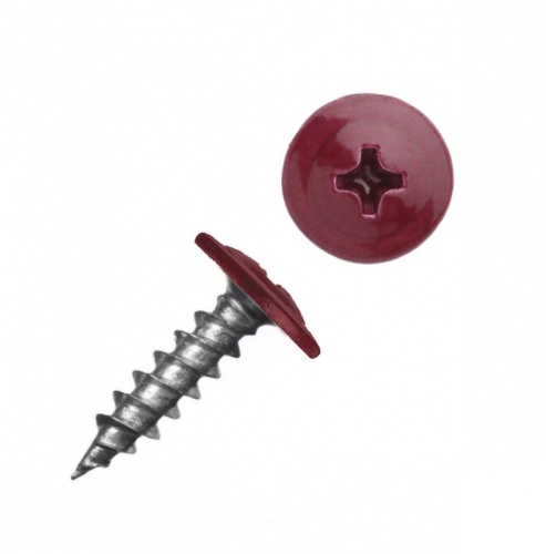 Саморез ШСММ 4,2х16 т.кр. KP RAL 3005 (20 шт) - пакет Tech-Krep | код 125489 | Tech-KREP