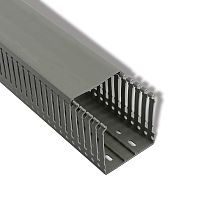 Кабель-канал перфорированный самоклеящийся 60х60 серый (паз 5мм, зуб 7мм с отв.) REXANT | код 28-5017 | REXANT